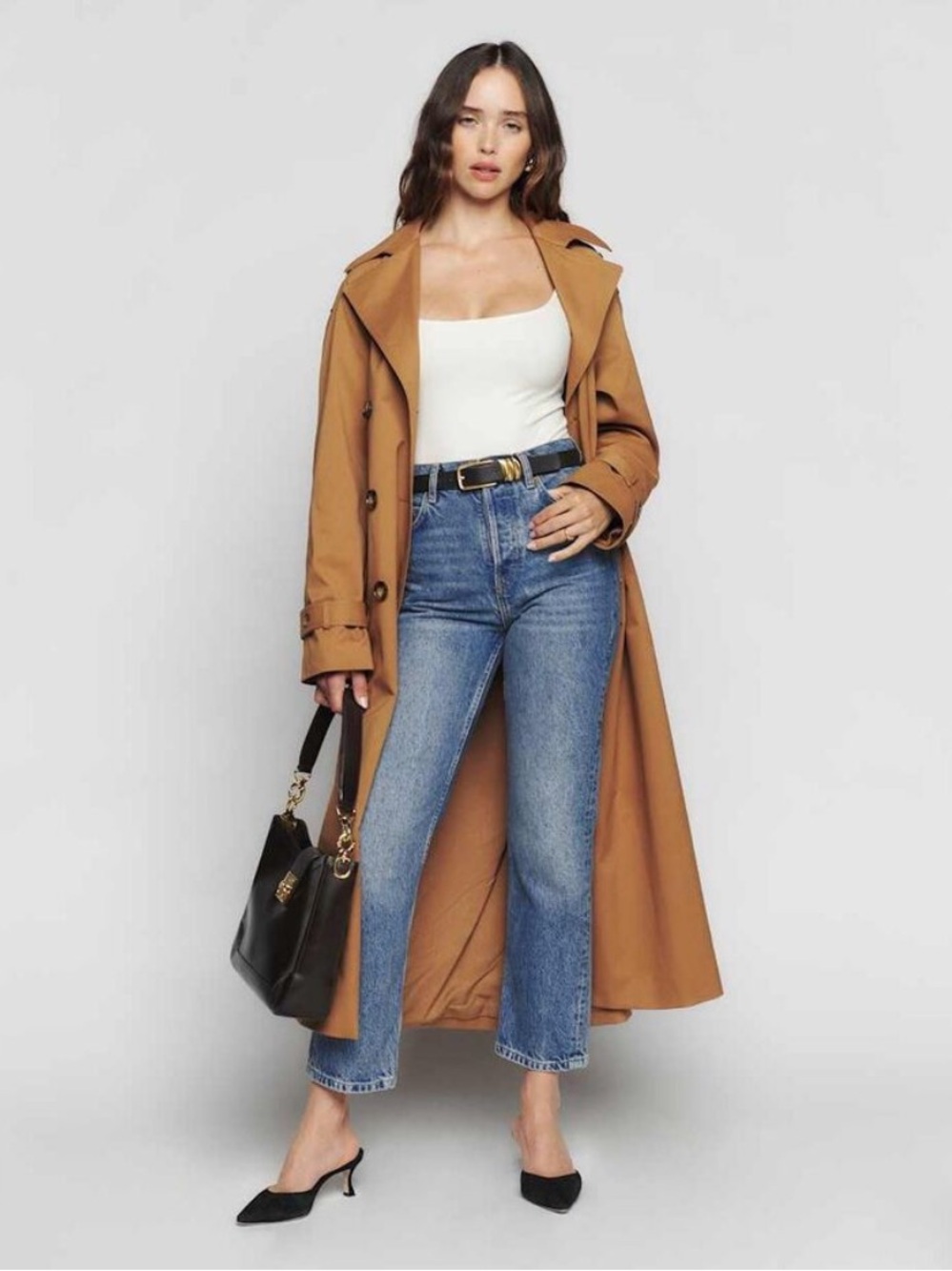 Reformation Jeans Cynthia High Rise Straight Cropped in Colorado Wash Size 27